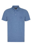 COUNTRY JERSEY MARL POLO SHIRT - DUSTY BLUE